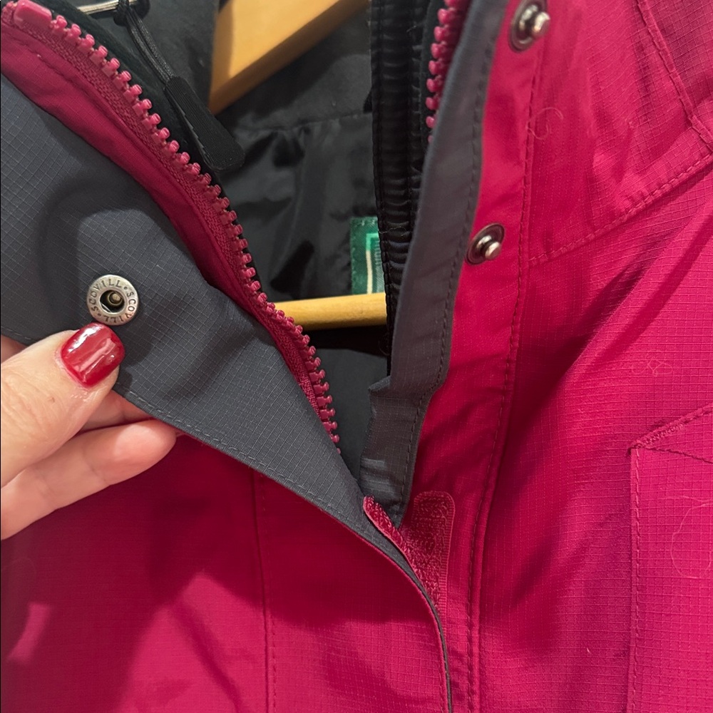 LL BEAN Fuchsia Gray 3-in-1 Ski Mountain Jacket M Medium $300 EUC KL - Picture 5 of 16
